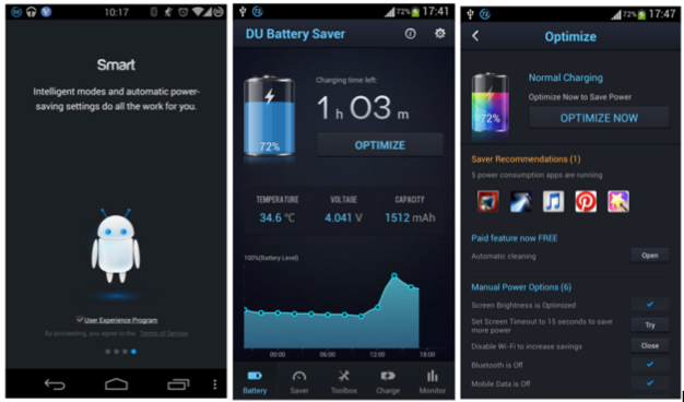 DU Battery Saver and Widgets DU Speed Booster screenshots