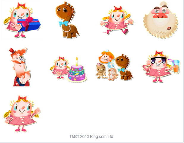 Candy Crush Saga Facebook Messenger Stickers Image