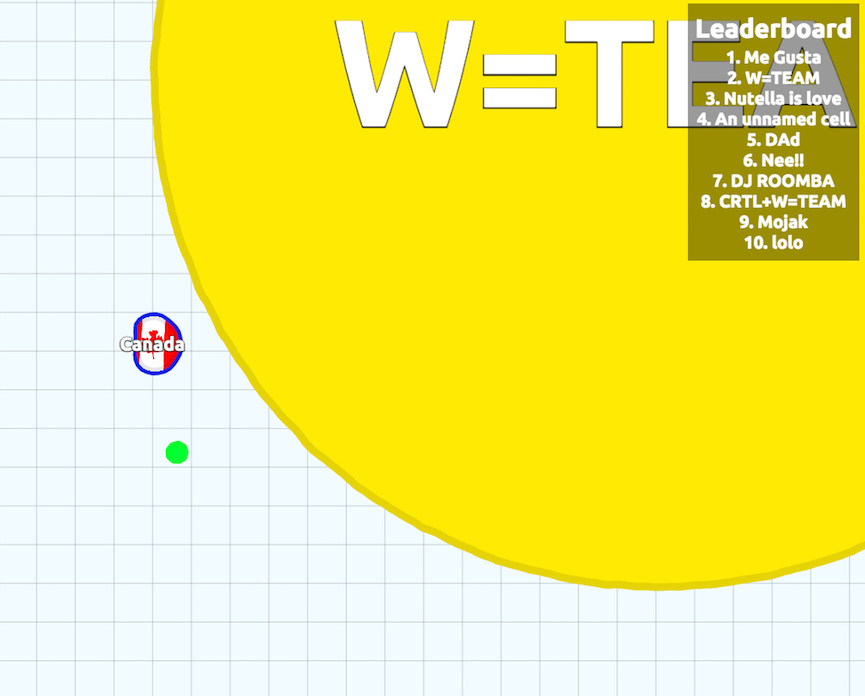 I made 2nd on the leader board in Agar.io!! My life goal is complete!