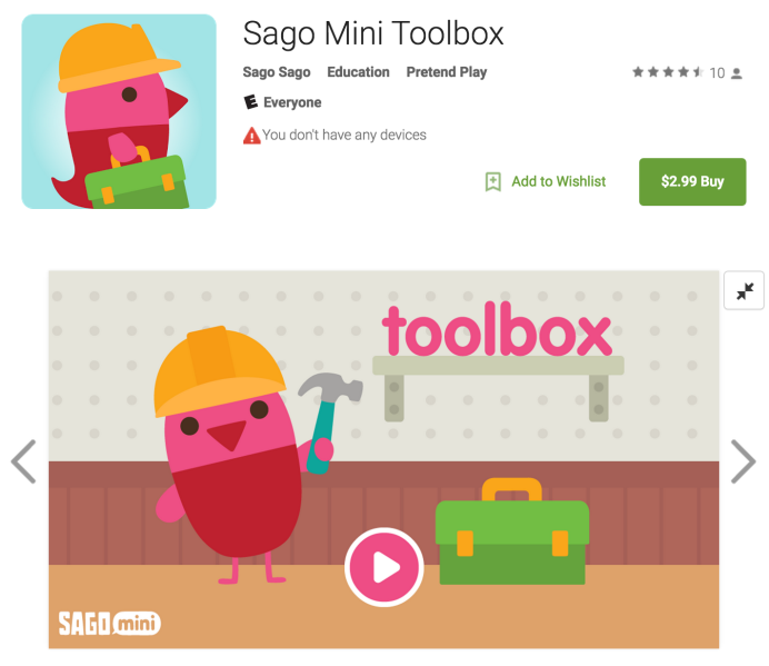 04 - Sago Sago uses great icons and video on Google Play
