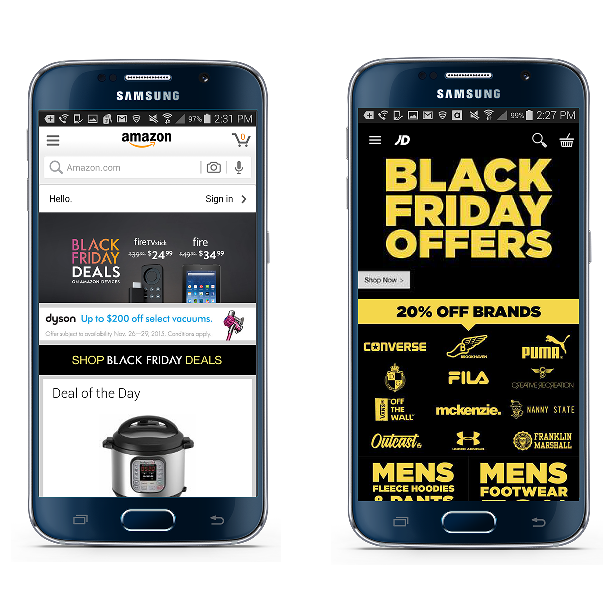 JD Sport and Amazon Black Friday Ads