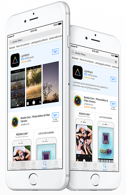 Apple iOS Search Ads Blue