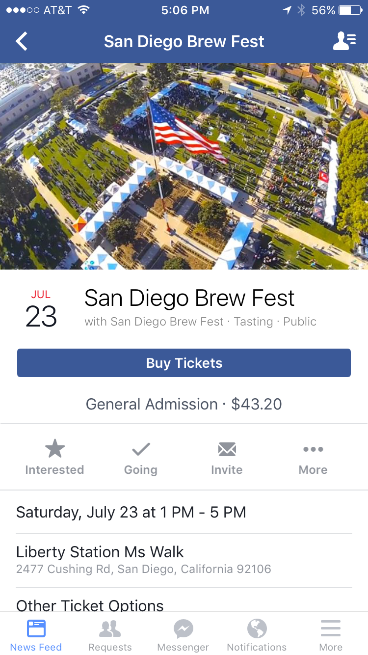 Facebook Event Ticket Intergration