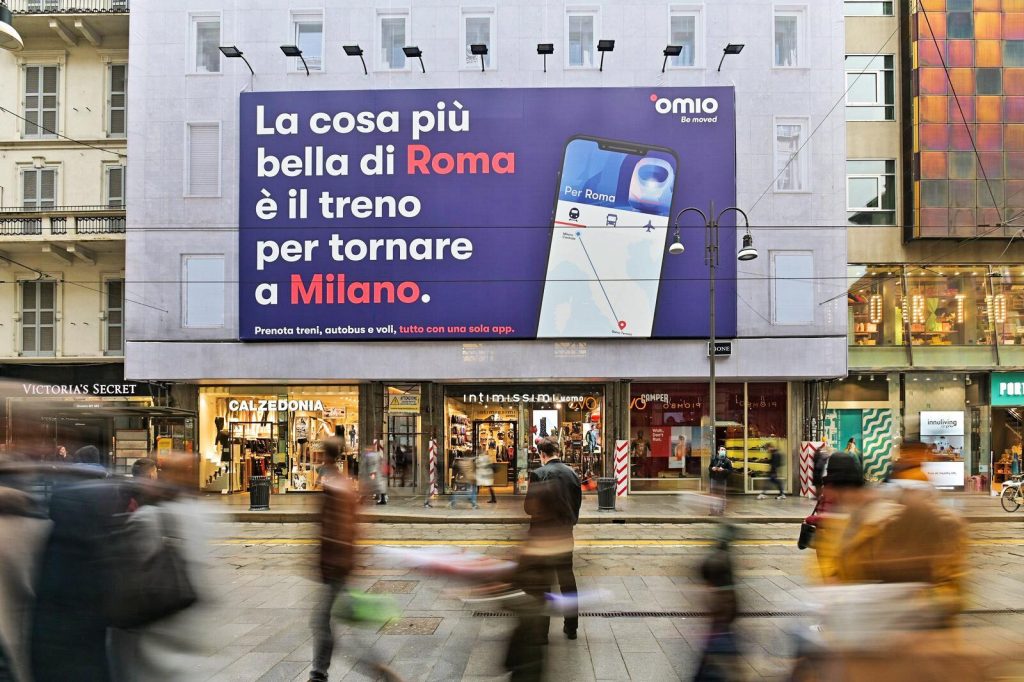 Omio brand campaign in Italy Milano