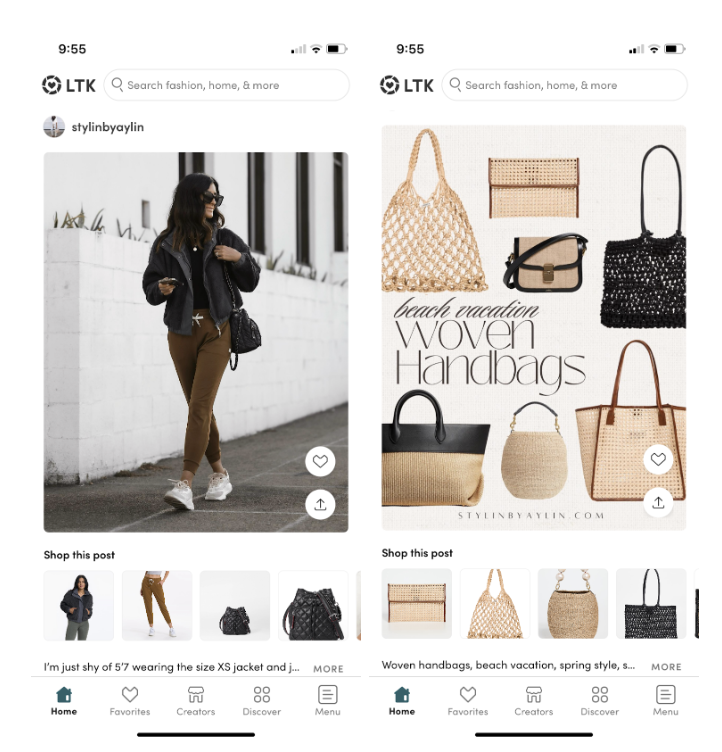 Influencer shopping app LTK adds creator product reviews in its